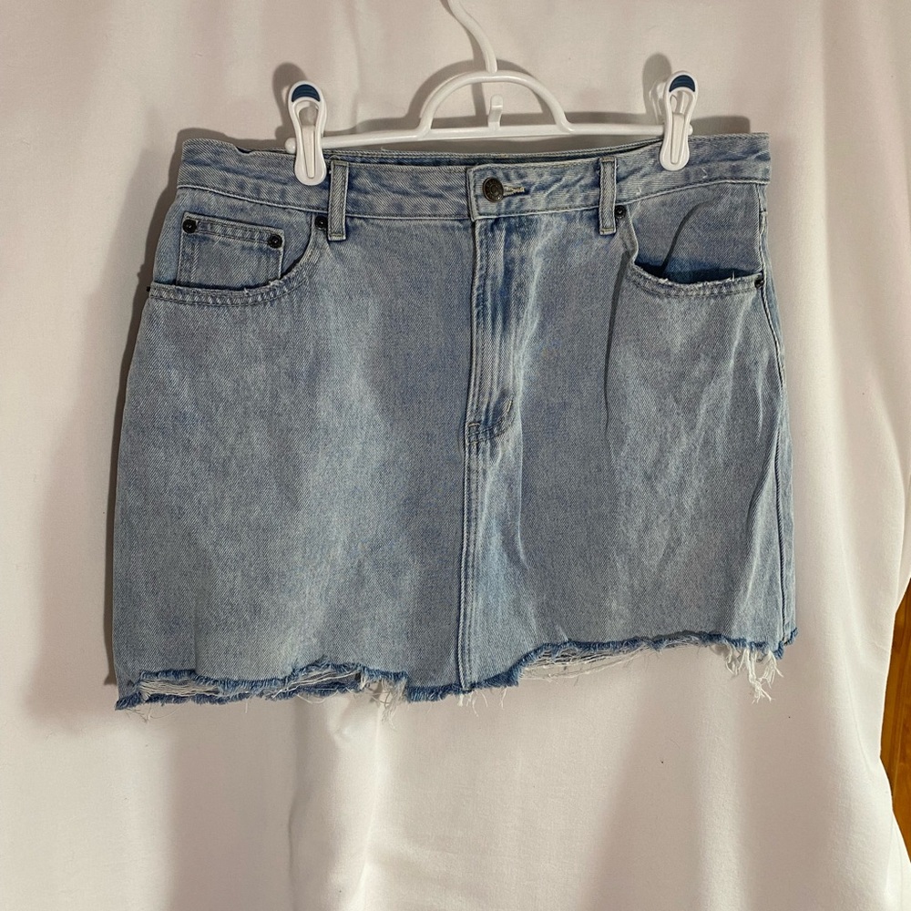 Glasson’s Low rise denim mini skirt, size 14